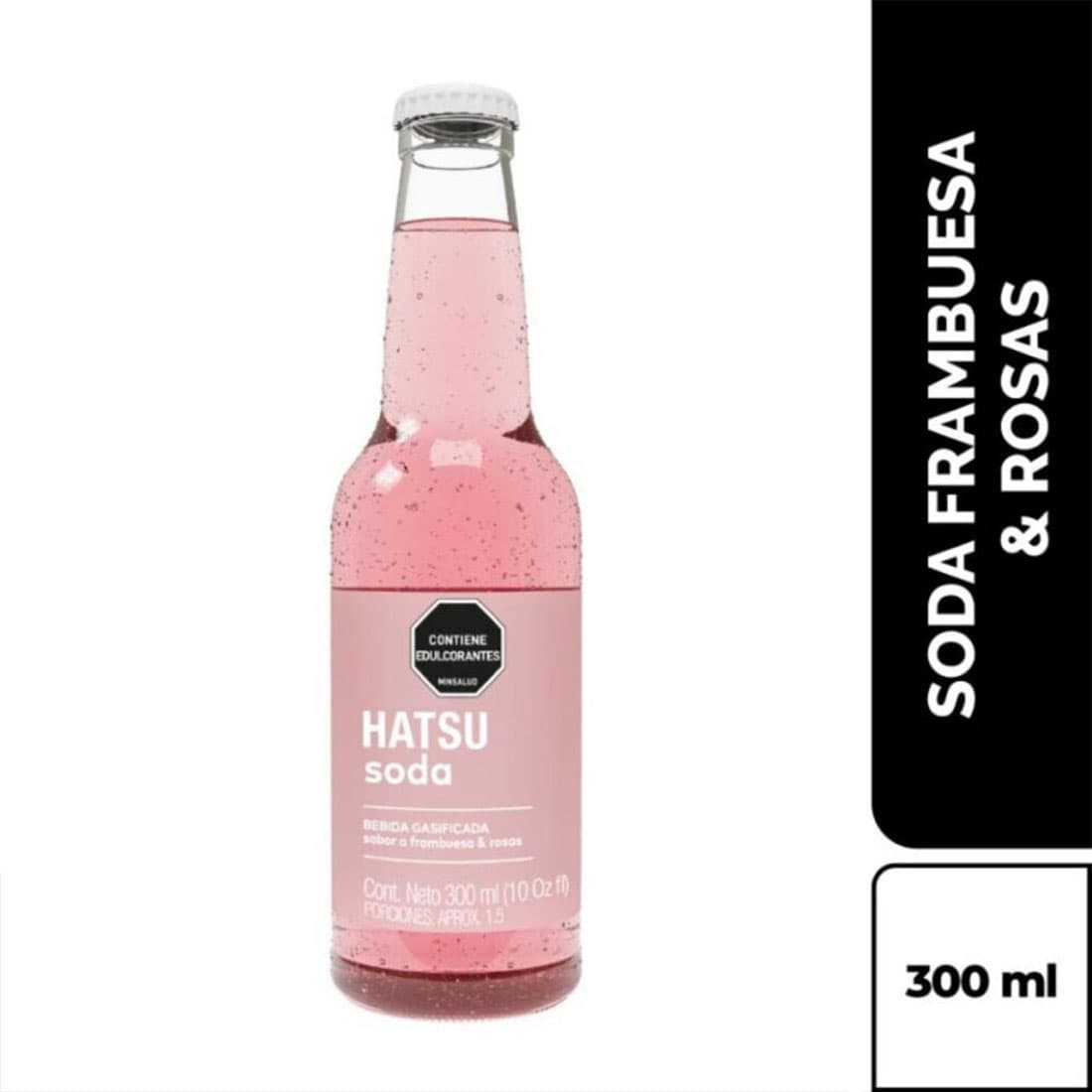 Imagen de Soda Hatsu Frambuesa y Rosas 300ml.